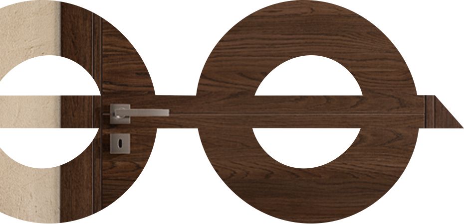 Logo Ground con sullo sfondo porta interna in legno